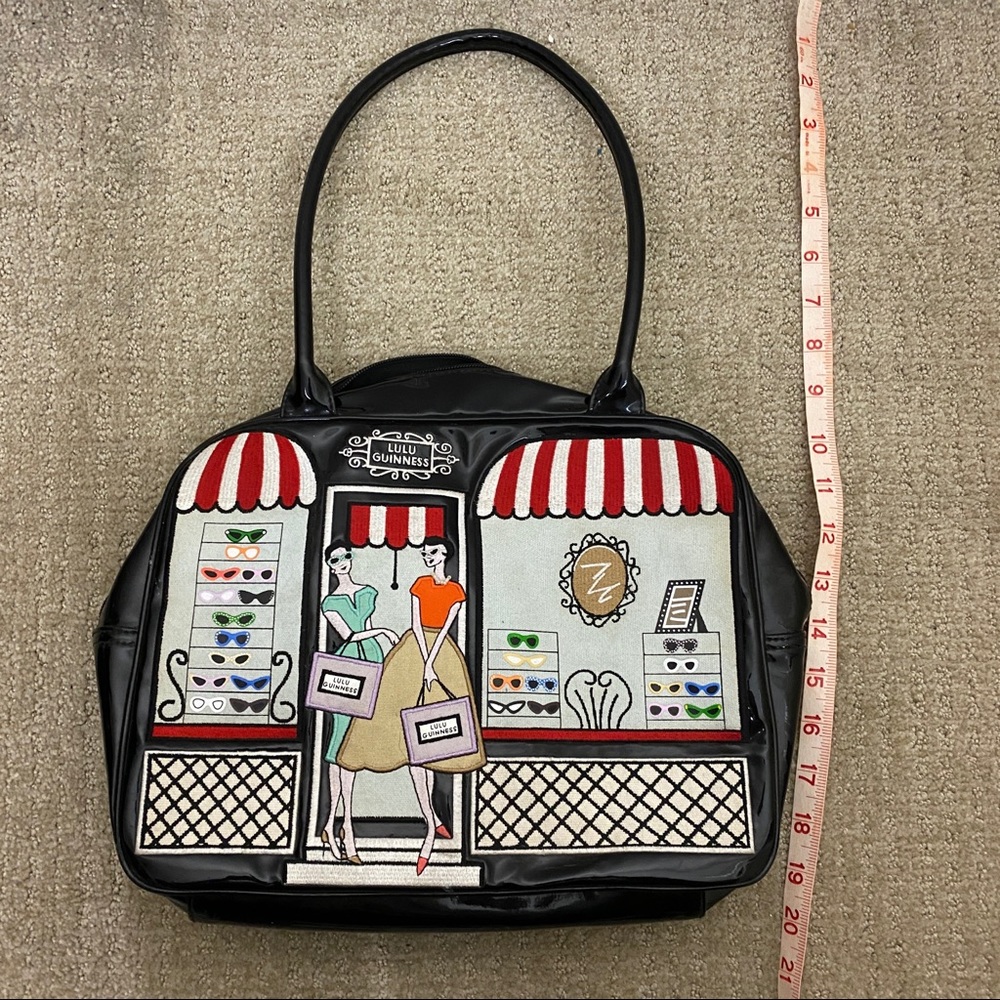 Lulu Guinness Vintage “shop front collection” Purse Handbag. Embroidered! - Picture 7 of 8